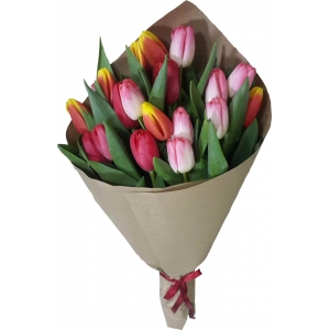 Купить букет из 19 тюльпанов в Хабаровске