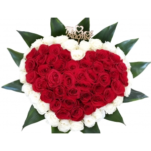 Купить букет из роз в форме сердца в Хабаровске